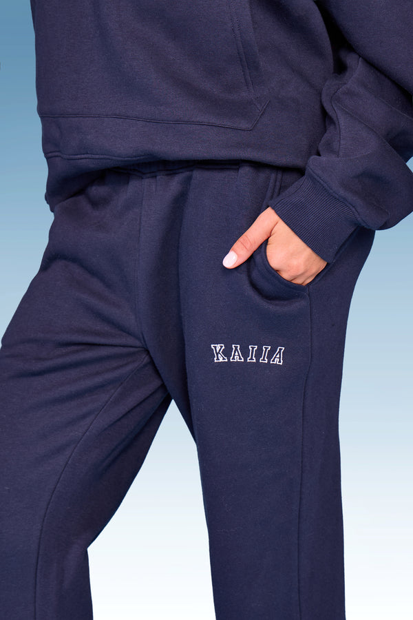 Kaiia Apres Flared Joggers Navy