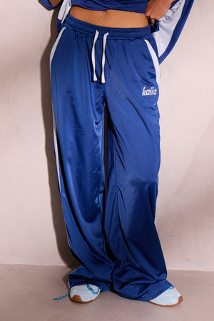 Kaiia Embroidered Tricot Joggers Victory Blue & Dusty Blue