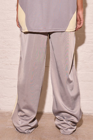 Kaiia Embroidered Tricot Joggers Mist Grey & Lemon