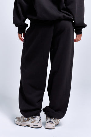 Kaiia Logo Cuffed Joggers Black