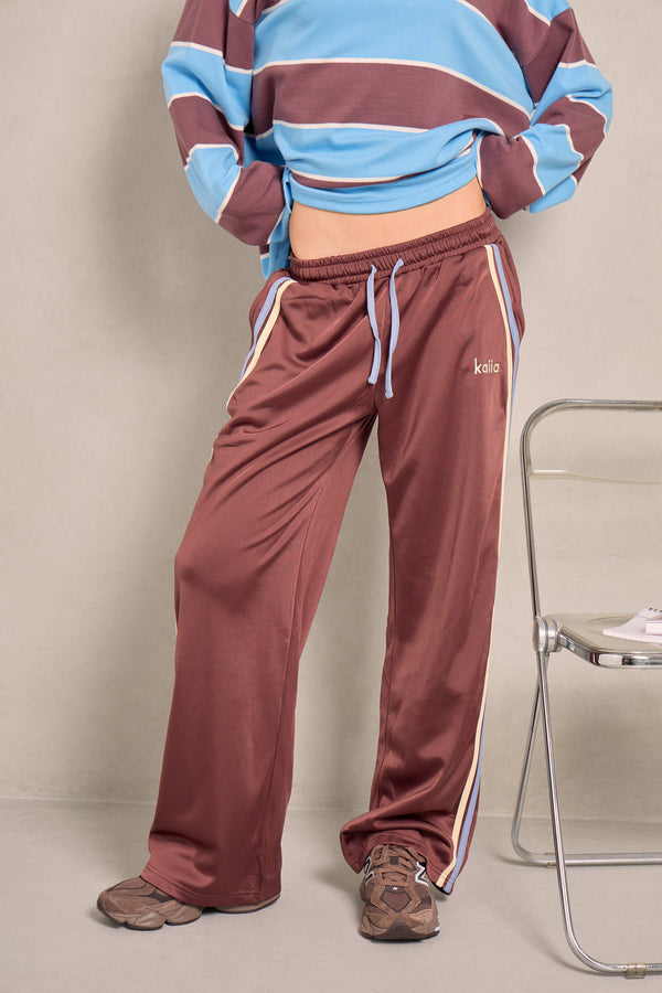 Kaiia Logo Tricot Joggers Chocolate