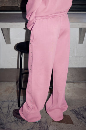 Kaiia Stud Detail Wide Leg Joggers Mid Pink