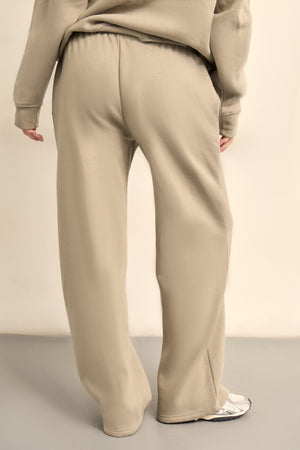 Kaiia Chrome Logo Wide Leg Joggers Dusty Sage Green