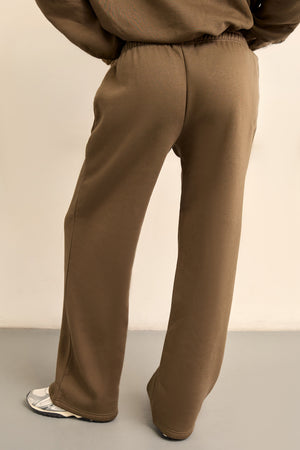 Kaiia Chrome Logo Wide Leg Joggers Army Green