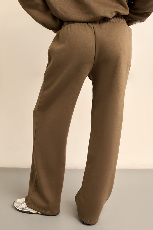 Kaiia Chrome Logo Wide Leg Joggers Army Green