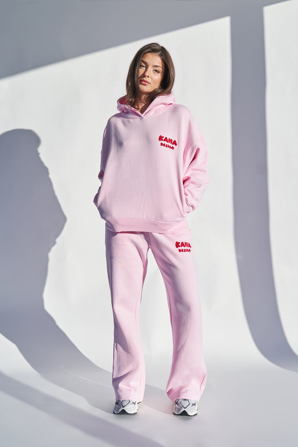 Design Bubble Graphic Jogger Pink Red