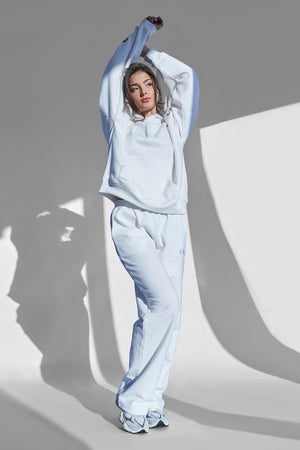Kaiia Wide Leg Sweat Pants White