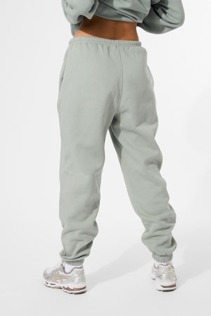 Kaiia Logo Cuffed Joggers Sage Green
