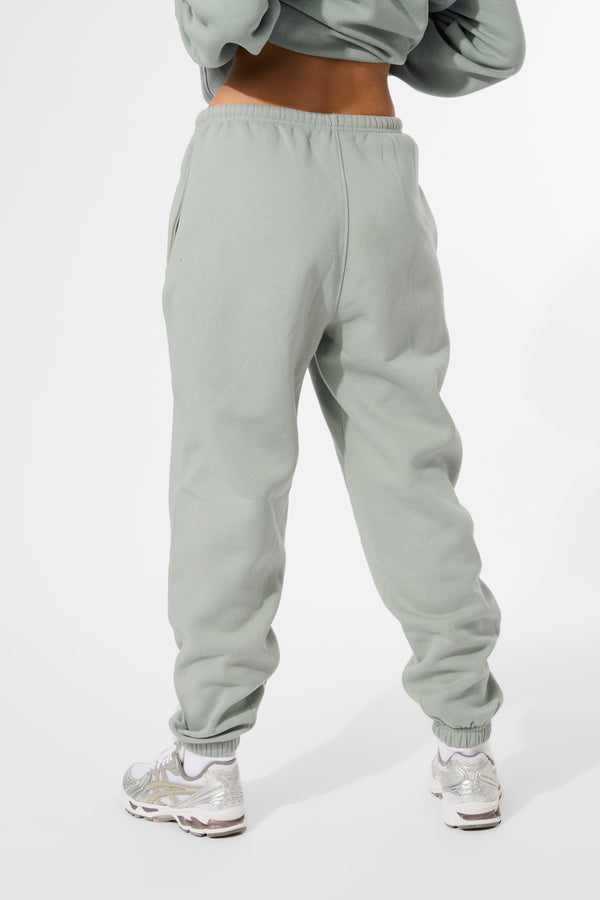 Kaiia Logo Cuffed Joggers Sage Green