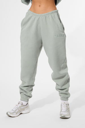 Kaiia Logo Cuffed Joggers Sage Green