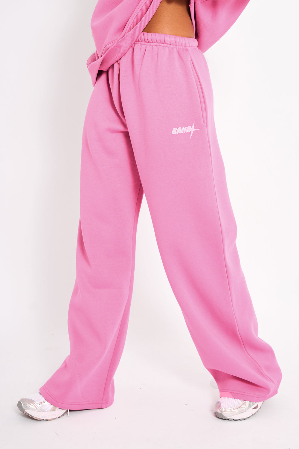 Kaiia Star Wide Leg Joggers Pink