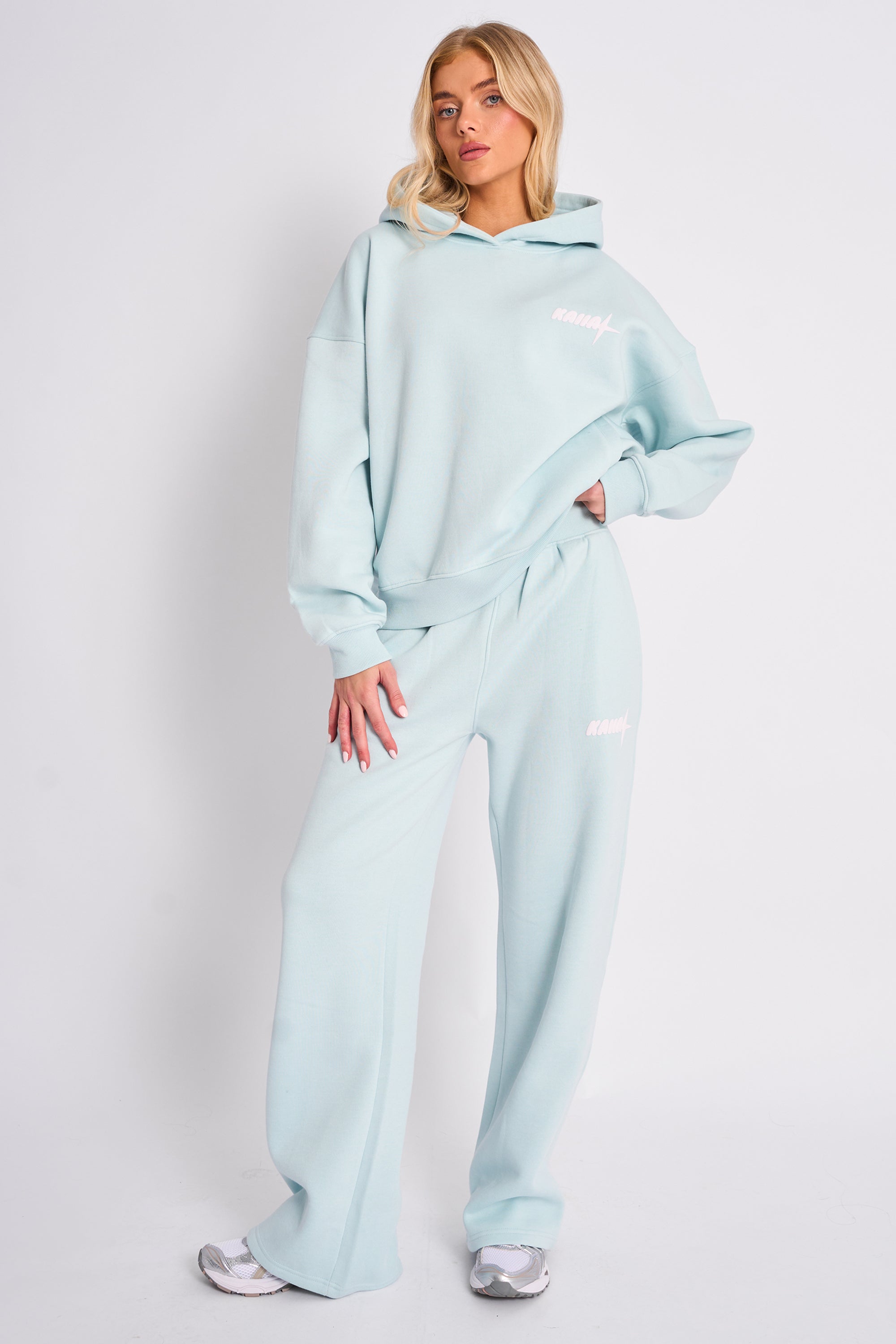 Kaiia Star Wide Leg Joggers Mint