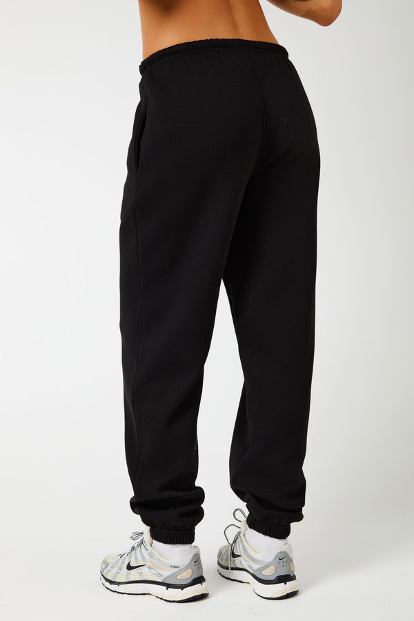 Kaiia Logo Cuffed Joggers Black On Black