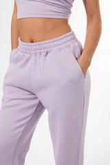 Kaiia Studio Script Logo Wide Leg Jogger Lilac
