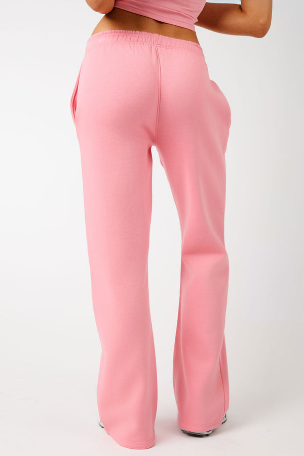 Kaiia KTL Logo Wide Leg Joggers Angel Pink