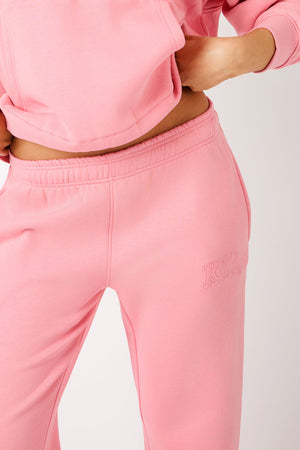 Kaiia KTL Logo Wide Leg Joggers Angel Pink