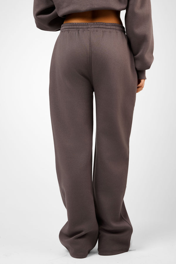 Kaiia Logo Wide Leg Joggers Mink
