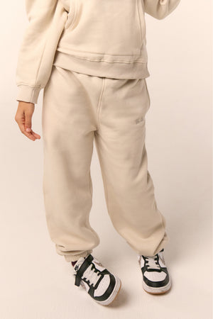 Kaiia Kids Log Cuffed Joggers Chalk