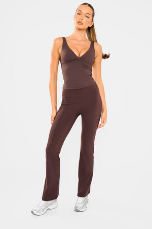 Kaiia Sculpt Yoga Pants Bitter Chocolate