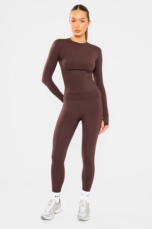 Kaiia Sculpt Leggings Bitter Chocolate