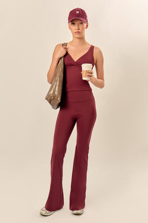 Kaiia Sculpt Yoga Pants Dark Cherry