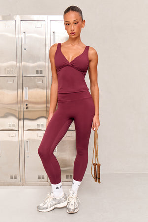 Kaiia Sculpt Leggings Dark Cherry