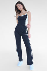 Black wide leg leggings sale