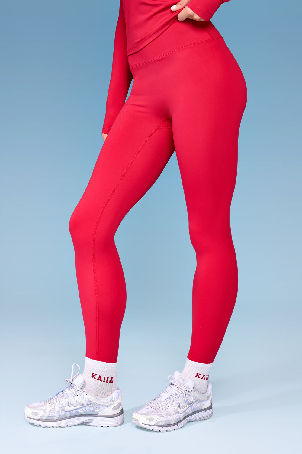 Kaiia Sculpt Leggings Deep Red