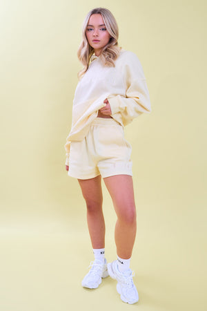 Kaiia Logo Sweat Shorts Lemon
