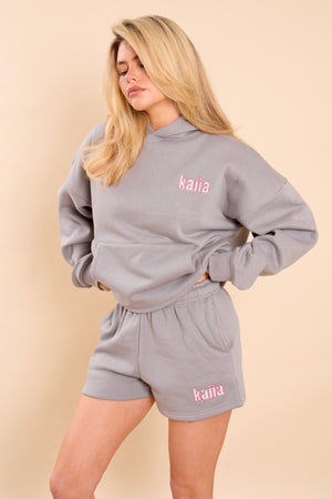 Kaiia Bubble Studio Mini Shorts Earl Grey & Pink Sugar