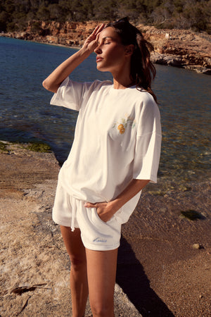 Kaiia Logo Mini Shorts White