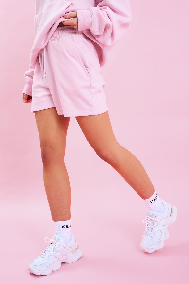 Kaiia Sweat Shorts Baby Pink