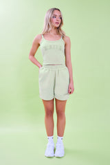 Kaiia Logo Sweat Shorts Light Green