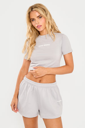 Kaiia Studio Mini Sweat Shorts Grey