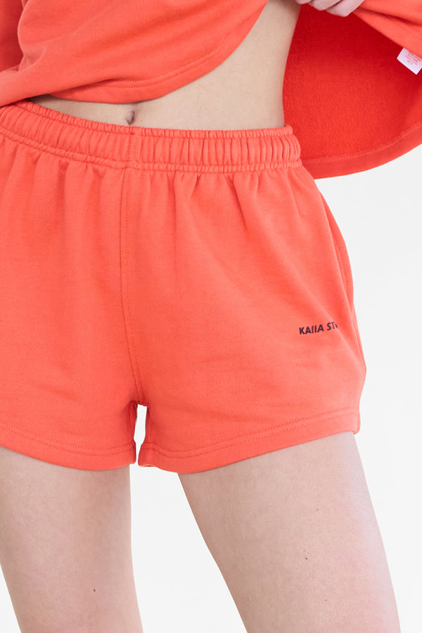 Kaiia Studio Mini Sweat Shorts Orange