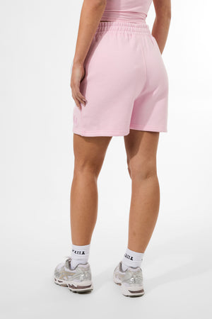 Kaiia Logo Sweat Shorts Baby Pink