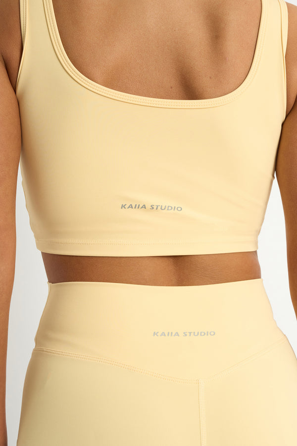 Kaiia Sculpt Mini Shorts Yellow