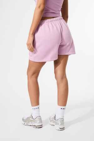 Kaiia Embossed Logo Sweat Shorts Parma Violet