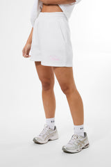 Kaiia Studio Script Logo Sweat Shorts White & Pink