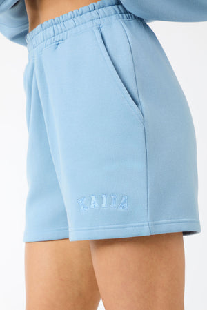 Kaiia Logo Sweat Shorts Steel Blue