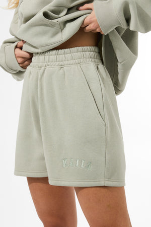 Kaiia Logo Sweat Shorts Matcha