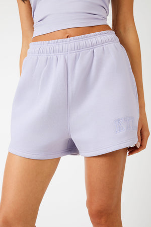 Kaiia KTL Logo Mini Sweat Shorts Iced Lilac