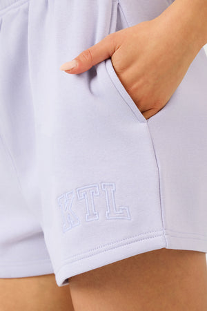 Kaiia KTL Logo Mini Sweat Shorts Iced Lilac