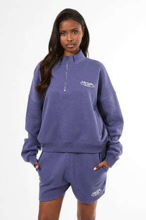 Kaiia Running Club Logo Sweat Shorts Light Navy