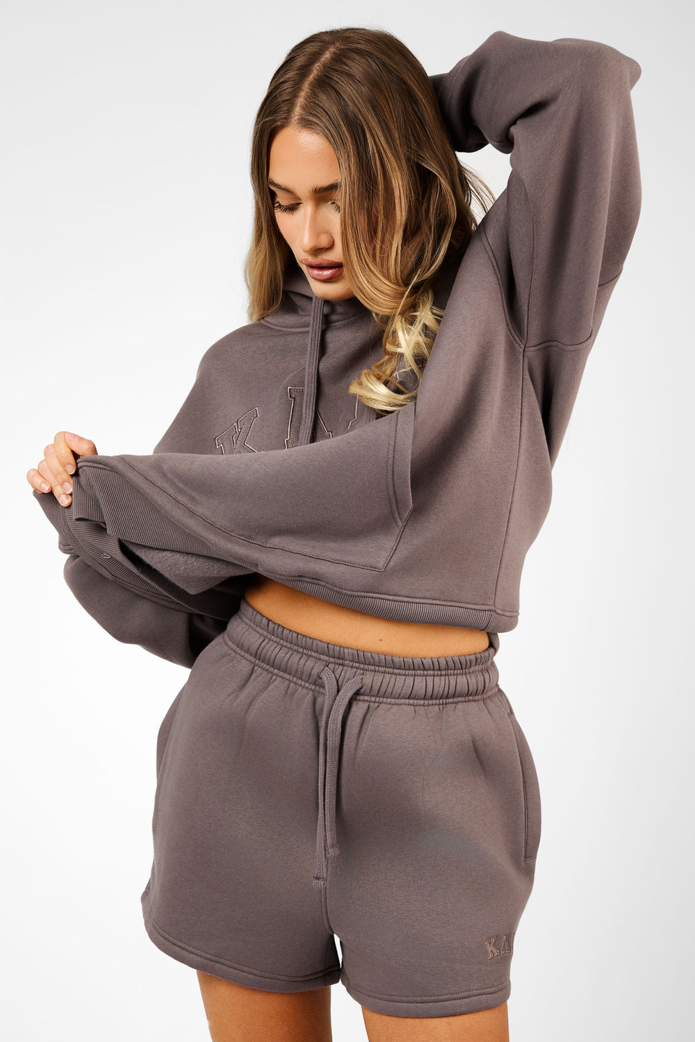 Kaiia Logo Sweat Shorts Mink