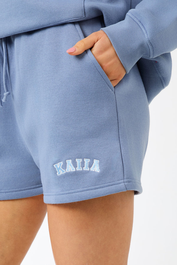 Kaiia Logo Sweat Shorts Vintage Blue