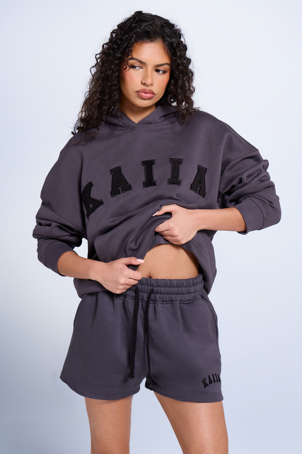 Logo Relaxed Sweat Short Dark Grey