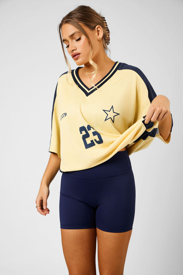 Kaiia Sculpt Mini Shorts Navy