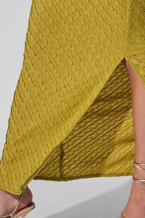 Kaiia Textured Column Maxi Skirt Co Ord Lime