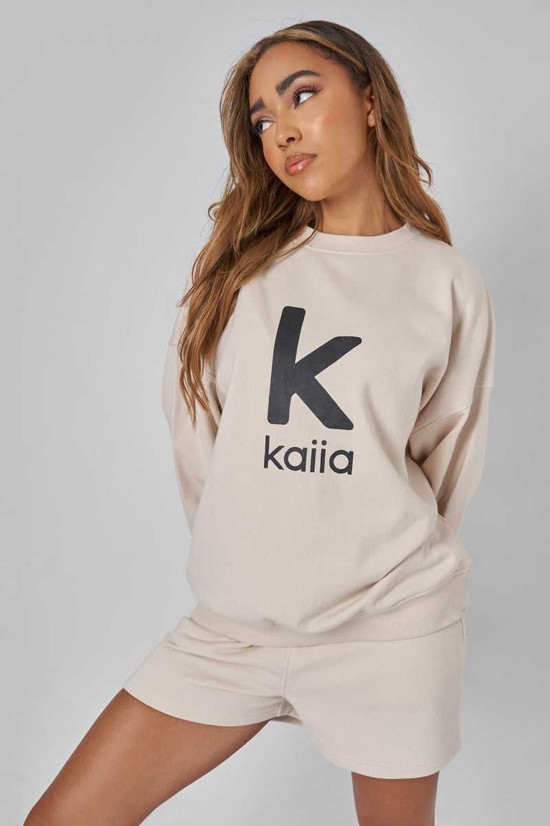 Kaiia Oversized Sweatshirt Cream